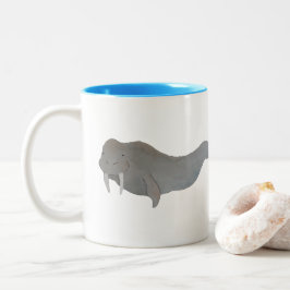Caneca De Café Em Dois Tons Marinha de Mamíferos Marinhos