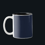 Caneca De Café Em Dois Tons Marinho azul<br><div class="desc">Esta sombra escura da cor mais popular do mundo foi outrora chamada azul marinho e tem sido usada pelo Marinho britânico desde o século XVIII. O azul marinho representa confiança e estabilidade e é menos atento do que tons mais leves de azul. Marinho azul é conservador e evoca sentimentos de...</div>