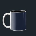 Caneca De Café Em Dois Tons Marinho azul<br><div class="desc">Esta sombra escura da cor mais popular do mundo foi outrora chamada azul marinho e tem sido usada pelo Marinho britânico desde o século XVIII. O azul marinho representa confiança e estabilidade e é menos atento do que tons mais leves de azul. Marinho azul é conservador e evoca sentimentos de...</div>