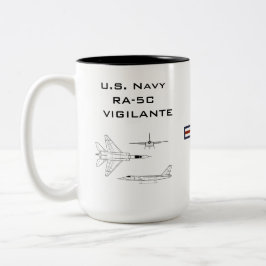 Caneca De Café Em Dois Tons Marinho RA-5C Vigilante