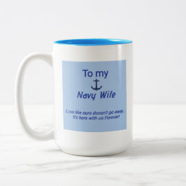Caneca De Café Em Dois Tons Marinho Wife Coffee Mug