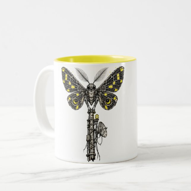 Caneca De Café Em Dois Tons Mariposa da Última Luz (Frente Esquerda)