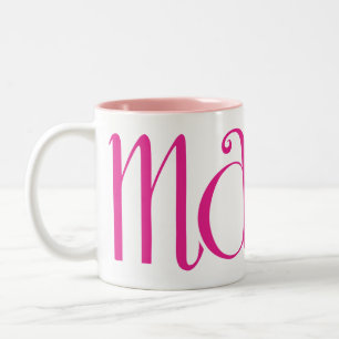 Caneca De Café Em Dois Tons Marisa cereja rosa Mug