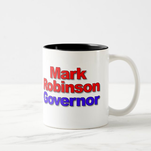 Caneca De Café Em Dois Tons Mark Robinson para Governador 2024 (Direita)