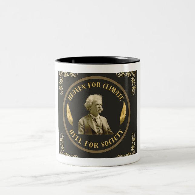 Caneca De Café Em Dois Tons Mark Twain Cote Mug (Centro)