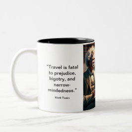 Caneca De Café Em Dois Tons Mark Twain Famoso Coffee Mug