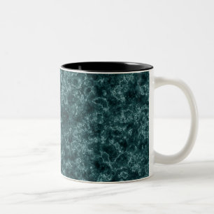 Caneca De Café Em Dois Tons Mármore de turquesa preto