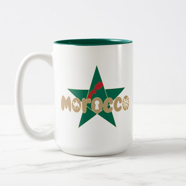 Caneca De Café Em Dois Tons Marrocos é a identidade, transmitida com orgulho (Esquerda)