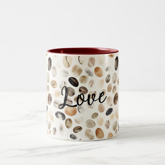 Caneca De Café Em Dois Tons Marrom Pêssego Creme de Café (Centro)