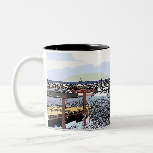 Caneca De Café Em Dois Tons  Marseillan Sul de França  (Esquerda)