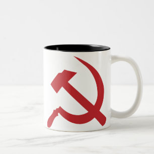Caneca De Café Em Dois Tons martelo e foice de URSS do cccp