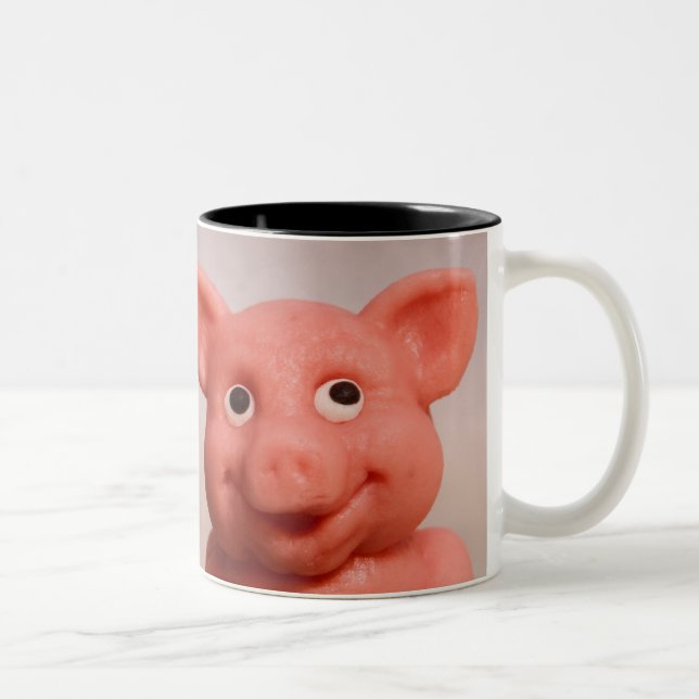Caneca De Café Em Dois Tons Marzipan Pig 001 (Direita)