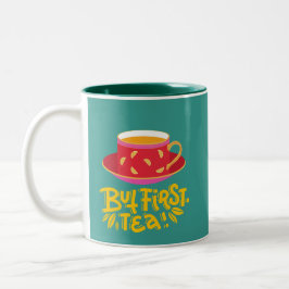CANECA DE CAFÉ EM DOIS TONS MAS PRIMEIRO CHÁ