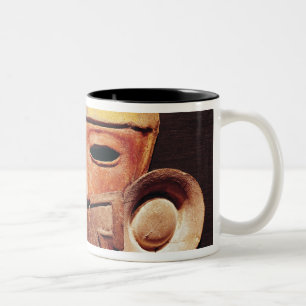 Caneca De Café Em Dois Tons Máscara humana, de Teotihuacan
