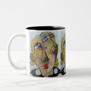Caneca De Café Em Dois Tons Máscara Vermelha