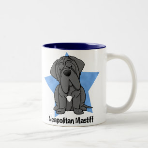 Caneca De Café Em Dois Tons Mastiff napolitana da estrela de Kawaii