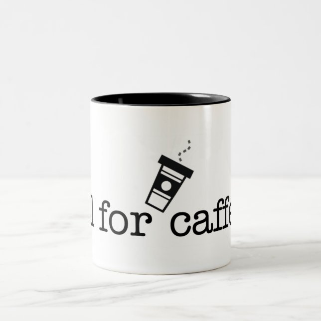 Caneca De Café Em Dois Tons Matar para a cafeína (Centro)