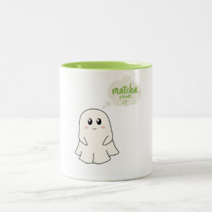 Caneca De Café Em Dois Tons Matcha, por favor!