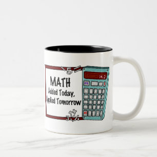 Caneca De Café Em Dois Tons Matemática: Adicionado hoje, aplicado amanhã
