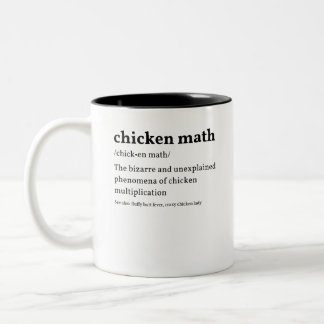 Caneca De Café Em Dois Tons matemática do frango
