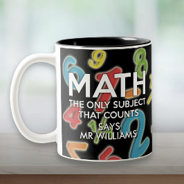 Caneca De Café Em Dois Tons Matemática Personalizada O Único Assunto Que Conta
