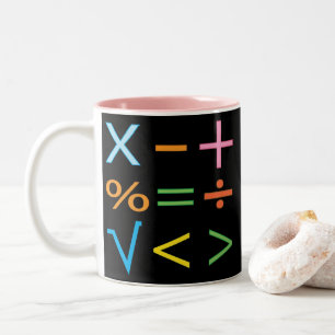 Caneca De Café Em Dois Tons Matemática Símbolo Matemático