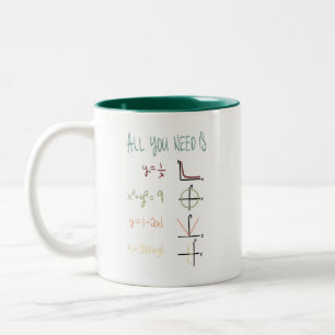 Caneca De Café Em Dois Tons Math ama café caneca