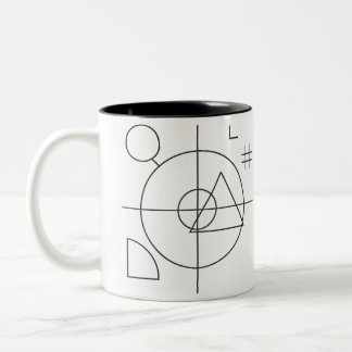 Caneca De Café Em Dois Tons Mathematical Elegance