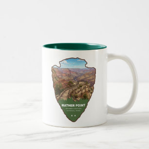 Caneca De Café Em Dois Tons Mather Point Parque Nacional do Grand Canyon Arrow