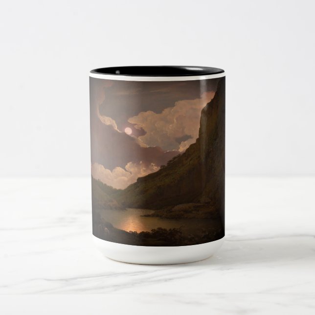 Caneca De Café Em Dois Tons Matlock Tor by Moonlight (Centro)