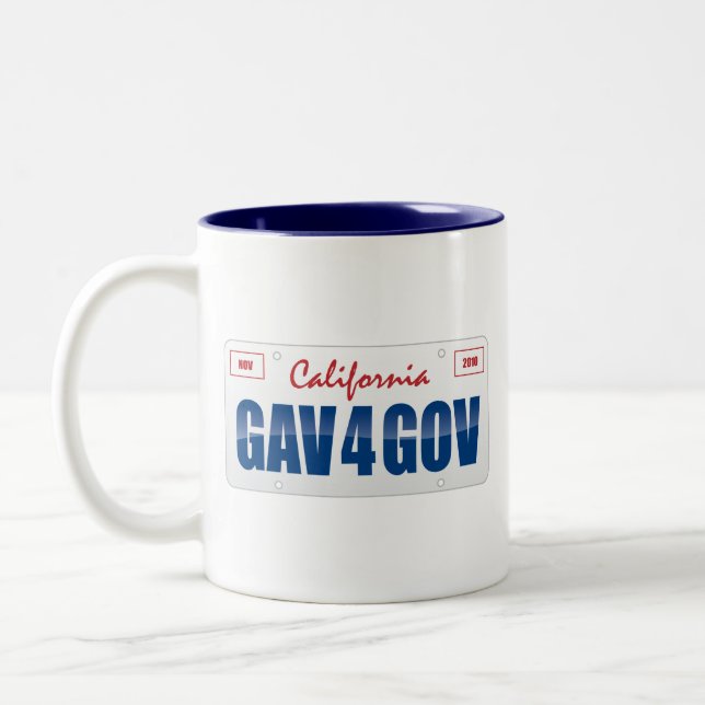 Caneca De Café Em Dois Tons Matrícula de Gav 4 Gov (Esquerda)