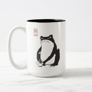 Caneca De Café Em Dois Tons Matsumoto Hoji Sapo Sad Melancholy Artista Japonês