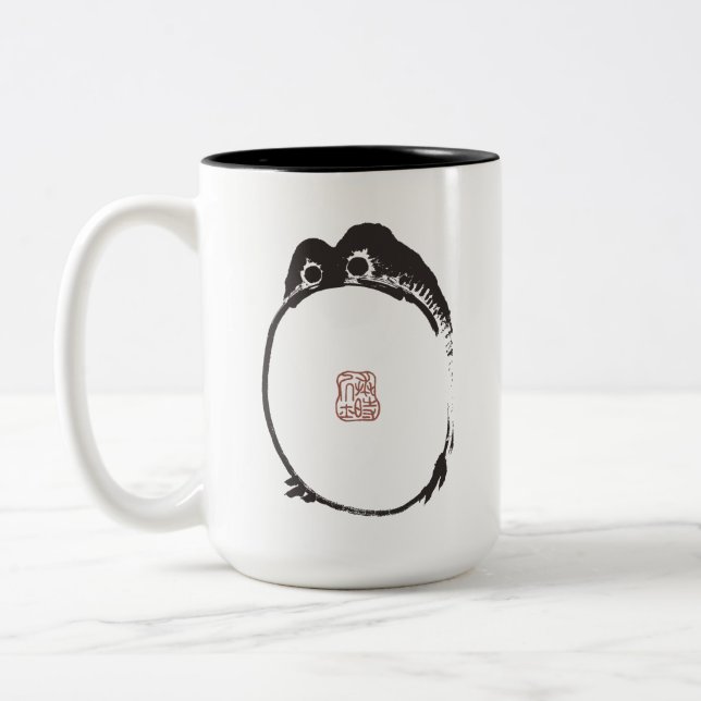Caneca De Café Em Dois Tons Matsumoto Hoji Sapo Sad Melancholy Artista Japonês (Esquerda)