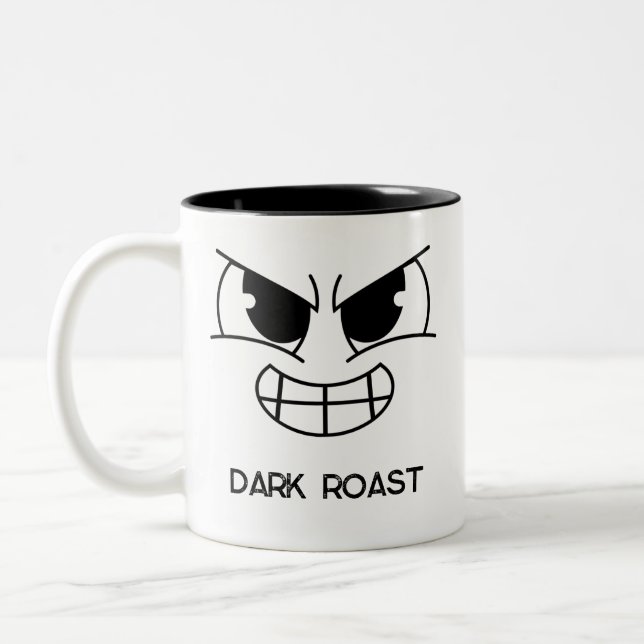 Caneca De Café Em Dois Tons Mau de Roast Dardo Engraçado Caro de Café (Esquerda)