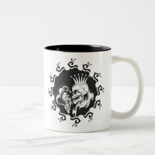 Caneca De Café Em Dois Tons Mau King Skull