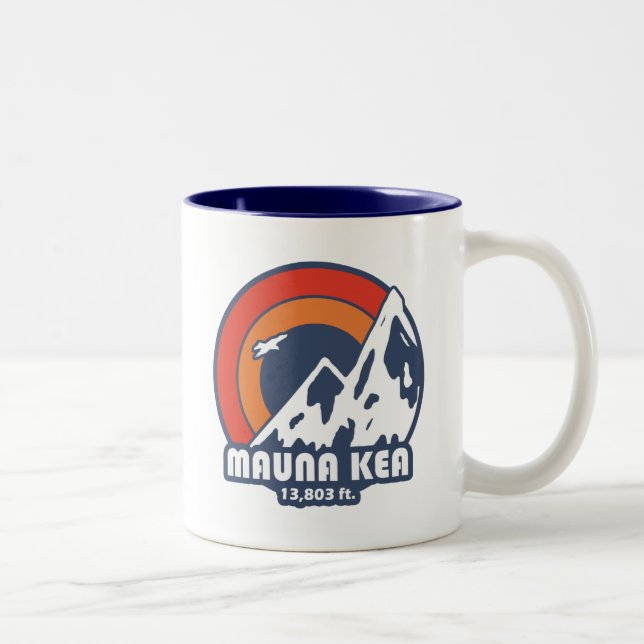 Caneca De Café Em Dois Tons Mauna Kea Sol Eagle Havaí (Direita)