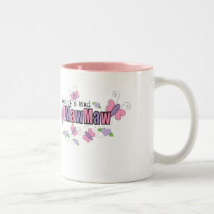 Caneca De Café Em Dois Tons MawMaw Única