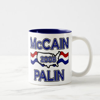 Caneca De Café Em Dois Tons McCain Palin 2008