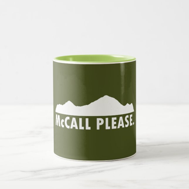 Caneca De Café Em Dois Tons McCall Idaho, por favor (Centro)