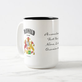Caneca De Café Em Dois Tons McDonald Family Crest, Tradução e Significado