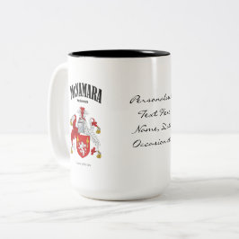 Caneca De Café Em Dois Tons McNamara Family Crest, Tradução e Significado
