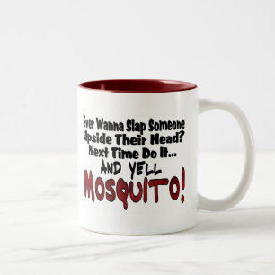 Caneca De Café Em Dois Tons Me Esbofeteie & o Mosquito