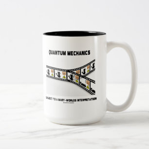 Caneca De Café Em Dois Tons Mecânica Quântica Interpretação De Muitos Mundos