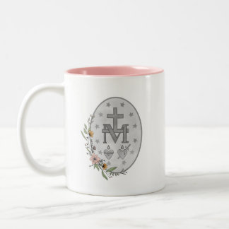 Caneca De Café Em Dois Tons Medalha Miraculosa