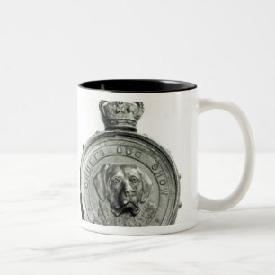 Caneca De Café Em Dois Tons Medalhas da exposição de cães de Cruft, c.1910