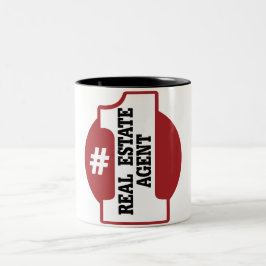 Caneca De Café Em Dois Tons Mediador imobiliário do número 1