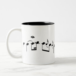 Caneca De Café Em Dois Tons Medidas Bach das variações de Goldberg primeiras
