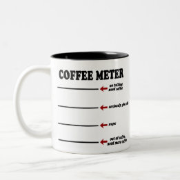 Caneca De Café Em Dois Tons Medidor De Café (O Coffee Meter Meter Mug Original