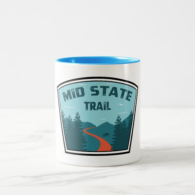 Caneca De Café Em Dois Tons Médio State Trail Pensilvânia (Centro)