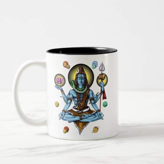 Caneca De Café Em Dois Tons Meditação Shiva (Esquerda)